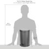 imagemDesign Pedal Bin  Metal Waste Bin with Pedal Lid and Plastic Bucket Insert  for Bathroom Kitchen and Office  3 Litre Household Rubbish Bin with Ergonomic Design  Graphite GreyGraphite Gray
