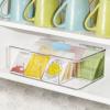 imagemDesign Plastic Stackable Divided Storage Organizer with Lid for Tea Bags and Coffee Pods in Kitchen Cabinet Countertop Ligne Collection Includes 1 Tea Organizer and 1 Coffee Pod Organizer Clear