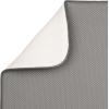 imagemDesign Premium Quality Microfiber Polyester Pet Food and Water Bowl Feeding Mat for Dogs  Ultra Absorbent Reversible Placemat  Folds for Compact Storage  Small 2 Pack  Pewter GrayIvory