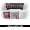 imagemDesign Small Plastic ShowerBath Storage Organizer Caddy Tote with Handle  Dorm Shelf Cabinet  Soap Shampoo Conditioner Combs Brushes Lumiere Collection 2 Pack White