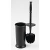 imagemDesign Toilet Bowl Brush and Holder  Covered Bathroom Toilet Brush  Standing Toilet Bowl Scrubber in Modern Holder  Compact Space Saving Deep Cleaning Brush for Toilet  Hyde Collection  Black