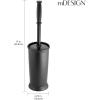 imagemDesign Toilet Bowl Brush and Holder  Covered Bathroom Toilet Brush  Standing Toilet Bowl Scrubber in Modern Holder  Compact Space Saving Deep Cleaning Brush for Toilet  Hyde Collection  Black