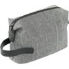 imagemDesign Fabric Travel Toiletry and Cosmetic Bag Organizer with EasyPull ZipperHandle WaterResistant Holds Shaving Cream Shampoos Gels Hair Accessories MakeUp Travel Sizes Gray