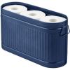 imagemDesign Large Steel Free Standing Toilet Paper Organizer 6Roll Tissue Storage Holder Container Bin for Bathroom Floor Fits Under Sink Vanity Shelf In Cabinet Corner Oscar Collection Navy BlueNavy