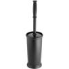 imagemDesign Toilet Bowl Brush and Holder  Covered Bathroom Toilet Brush  Standing Toilet Bowl Scrubber in Modern Holder  Compact Space Saving Deep Cleaning Brush for Toilet  Hyde Collection  Black