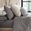 imageNate Home by Nate Berkus 200TC 100 Cotton Percale 3Piece Sheet Set  Crisp Cool Breathable Bedding from mDesign  Twin Size  1 Flat Sheet1 Fitted Sheet1 Pillowcase Charcoal Dark Gray