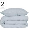imageNate Home by Nate Berkus 200TC 2Piece Cotton Percale Duvet Cover  Crisp Cool Breathable Bedding Set from mDesign  Twin Size  1 Duvet Cover1 Pillow Sham Heron Light Blue