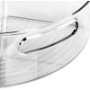 imagemDesign Plastic Lazy Susan Cabinet Storage Bin with Front Handle for Kitchen Countertop Pantry Shelf Fridge Organization  Hold Food Drinks Snacks  Ligne Collection  Smoke Gray Tint