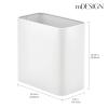 imagemDesign Small Metal 24 Gallon Trash Can Wastebasket Garbage Bin for Bathroom  Mini Slim Rubbish Waste Bin for Master or Guest Bath Bedroom Garage Laundry Room or Playroom Black Pack of 1White