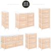 imagemDesign Small Storage Dresser EndSide Table Night Stand with 2 Removable Fabric Drawers  Organizer for Bedroom Living Room Closet  Hold Clothes Linens Accessories Jane Collection PeachWhite