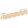 imagemDesign AFFIXX PeelandStick Strong SelfAdhesive Real Wood Towel Holder Bar  WhiteLight Wood Finish