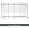 imagemDesign Plastic Divided Bin Storage Containers  Perfect for Fridge Cabinet Pantry and Home Organization  Clear  Refrigerator Organizers  Ligne Collection  2 Pack Clear
