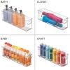 imagemDesign Plastic Kitchen Organizer  Storage Holder Bin with Handles for Pantry Cupboard Cabinet FridgeFreezer Shelves and Counter  Holds Canned Food Snacks Drinks and Sauces  6 Pack  Clear