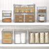 imagemDesign Stackable Storage Containers Box with 2 PullOut Drawers  Stacking Plastic Drawer Bins for Master or Guest Bathroom Linen Closet Vanity or Makeup Table  Lumiere Collection Clear2