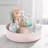 imagemDesign Plastic Lazy Susan Round Turntable Storage Tray  Rotating Organizer for Makeup Cosmetics Nail Polish Vitamins Shaving Kits Hair Spray Medical Supplies First Aid  Light PinkBlush