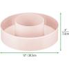 imagemDesign Plastic Lazy Susan Round Turntable Storage Tray  Rotating Organizer for Makeup Cosmetics Nail Polish Vitamins Shaving Kits Hair Spray Medical Supplies First Aid  Light PinkBlush