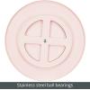 imagemDesign Plastic Lazy Susan Round Turntable Storage Tray  Rotating Organizer for Makeup Cosmetics Nail Polish Vitamins Shaving Kits Hair Spray Medical Supplies First Aid  Light PinkBlush