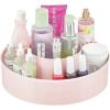 imagemDesign Plastic Lazy Susan Round Turntable Storage Tray Rotating Organizer for Makeup Cosmetics Nail Polish Vitamins Shaving Kits Hair Spray Medical Supplies First Aid Light PinkBlush