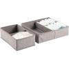 imagemDesign Fabric Drawer Organizer Bins KidsBaby Nursery Dresser Closet Shelf Playroom Organization Hold Clothes Toys Diapers Bibs Blankets Lido Collection Set of 2 3 Pack LinenTan