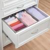 imagemDesign Fabric Drawer Organizer Bins KidsBaby Nursery Dresser Closet Shelf Playroom Organization Hold Clothes Toys Diapers Bibs Blankets Lido Collection Set of 2 3 Pack LinenTan