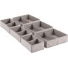imagemDesign Fabric Drawer Organizer Bins KidsBaby Nursery Dresser Closet Shelf Playroom Organization Hold Clothes Toys Diapers Bibs Blankets Lido Collection Set of 2 3 Pack LinenTan