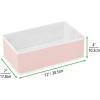imagemDesign Set of 6 Storage Boxes  Bedroom Organiser Boxes for Lingerie Socks Bras and Accessories  Clothes Storage for Bedrooms  PinkWhite