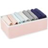 imagemDesign Set of 6 Storage Boxes  Bedroom Organiser Boxes for Lingerie Socks Bras and Accessories  Clothes Storage for Bedrooms  PinkWhite