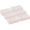 imagemDesign Set of 6 Storage Boxes  Bedroom Organiser Boxes for Lingerie Socks Bras and Accessories  Clothes Storage for Bedrooms  PinkWhite