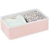 imagemDesign Set of 6 Storage Boxes  Bedroom Organiser Boxes for Lingerie Socks Bras and Accessories  Clothes Storage for Bedrooms  PinkWhite
