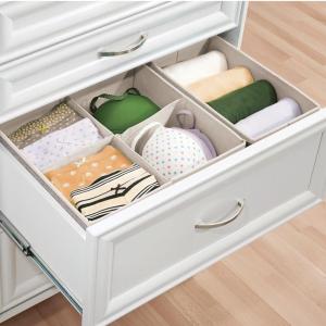 imagemDesign Soft Fabric Dresser Drawer and Closet Storage Organizer Set for ChildBaby Room or Nursery  Large Set of 5 Organizers