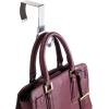 imagemDesign Modern Metal and Plastic Office Over The Cubicle Storage Organizer Hooks  Wall Panel Hangers for Hanging Accessories Coats Hats Purses Bags Keychain  2 Pack  ClearBrushed