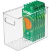imagemDesign Tall Plastic Office Storage Bin with Handles  Organizer Bins for Cabinets Drawers Desks Workspace  Containers and Baskets for Pens Pencils Highlighters and Notebooks  2 Pack  Clear10 x 5 x 8 Pack of 2