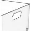 imagemDesign Tall Plastic Office Storage Bin with Handles  Organizer Bins for Cabinets Drawers Desks Workspace  Containers and Baskets for Pens Pencils Highlighters and Notebooks  2 Pack  Clear12 x 10 x 8 Pack of 1