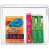 imagemDesign Tall Plastic Office Storage Bin with Handles  Organizer Bins for Cabinets Drawers Desks Workspace  Containers and Baskets for Pens Pencils Highlighters and Notebooks  2 Pack  Clear10 x 5 x 8 Pack of 2