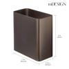 imagemDesign Decorative Trash Can 12quot x 625quot x 13quot Black Steel 10 Liter26 Gallon CapacityBronze