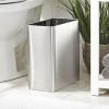 imagemDesign Decorative Trash Can 12quot x 625quot x 13quot Black Steel 10 Liter26 Gallon CapacityBrushed
