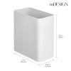 imagemDesign Decorative Trash Can 12quot x 625quot x 13quot Black Steel 10 Liter26 Gallon CapacityWhite