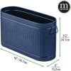 imagemDesign Large Steel Free Standing Toilet Paper Organizer 6Roll Tissue Storage Holder Container Bin for Bathroom Floor Fits Under Sink Vanity Shelf In Cabinet or Corner Oscar Collection  BlackNavy