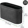 imagemDesign Large Steel Free Standing Toilet Paper Organizer 6Roll Tissue Storage Holder Container Bin for Bathroom Floor Fits Under Sink Vanity Shelf In Cabinet or Corner Oscar Collection  BlackBlack