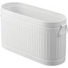 imagemDesign Large Steel Free Standing Toilet Paper Organizer 6Roll Tissue Storage Holder Container Bin for Bathroom Floor Fits Under Sink Vanity Shelf In Cabinet or Corner Oscar Collection  BlackWhite