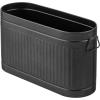 imagemDesign Large Steel Free Standing Toilet Paper Organizer 6Roll Tissue Storage Holder Container Bin for Bathroom Floor Fits Under Sink Vanity Shelf In Cabinet or Corner Oscar Collection  BlackBlack