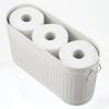 imagemDesign Large Steel Free Standing Toilet Paper Organizer 6Roll Tissue Storage Holder Container Bin for Bathroom Floor Fits Under Sink Vanity Shelf In Cabinet or Corner Oscar Collection  BlackStone