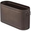 imagemDesign Large Steel Free Standing Toilet Paper Organizer 6Roll Tissue Storage Holder Container Bin for Bathroom Floor Fits Under Sink Vanity Shelf In Cabinet or Corner Oscar Collection  BlackBronze