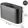 imagemDesign Large Steel Free Standing Toilet Paper Organizer 6Roll Tissue Storage Holder Container Bin for Bathroom Floor Fits Under Sink Vanity Shelf In Cabinet or Corner Oscar Collection  BlackGraphite