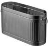 imagemDesign Large Steel Free Standing Toilet Paper Organizer 6Roll Tissue Storage Holder Container Bin for Bathroom Floor Fits Under Sink Vanity Shelf In Cabinet or Corner Oscar Collection  BlackGraphite