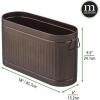 imagemDesign Large Steel Free Standing Toilet Paper Organizer 6Roll Tissue Storage Holder Container Bin for Bathroom Floor Fits Under Sink Vanity Shelf In Cabinet or Corner Oscar Collection  BlackBronze