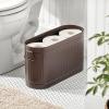 imagemDesign Large Steel Free Standing Toilet Paper Organizer 6Roll Tissue Storage Holder Container Bin for Bathroom Floor Fits Under Sink Vanity Shelf In Cabinet or Corner Oscar Collection  BlackBronze