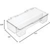 imagemDesign Plastic Toothbrush Holder Storage Organizer Bin for Bathroom Vanity Cabinet Closet Drawer  Holds Electric Toothbrush Toothpaste Dental Floss Teeth Whitening Strips  Hinged Lid  Clear