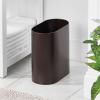 imagemDesign Slim PillShaped Metal 198 Gallon7 Liter Recycle Trash Can Wastebasket Garbage Container Bin for Bathrooms Kitchen Bedroom Office  Durable Stainless Steel Mirri Collection BlackBronze