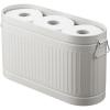 imagemDesign Large Steel Free Standing Toilet Paper Organizer 6Roll Tissue Storage Holder Container Bin for Bathroom Floor Fits Under Sink Vanity Shelf In Cabinet or Corner Oscar Collection  BlackStone